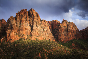 Sunset Clouds over Zion, Zion National Park, Utah