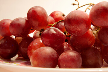 tasty ripe juicy grapes isolated on white closeup
