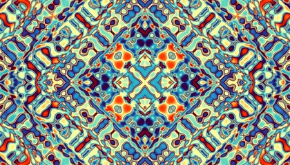 Digital art fractal background.  Psychedelic futuristic abstract pattern.