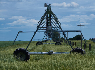 Center pivots are customized for the terrain they irrigate. Pivots can measure up to 1/2 mile in length