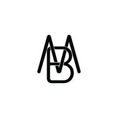 mb letter original monogram logo design
