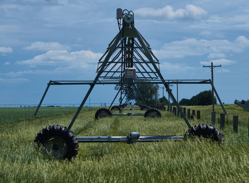 Center pivots are customized for the terrain they irrigate. Pivots can measure up to 1/2 mile in length
