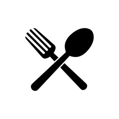 spoon and fork icon vector design template