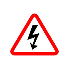 electrical warning sign icon vector design template