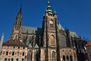 Fototapeta na wymiar St. Vitus Cathedral was built between 1873 and 1929