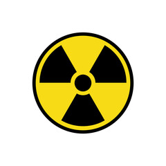 Fototapeta premium radiation sign icon vector design template