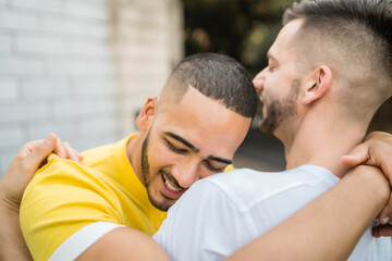 Gay couple spending time together.