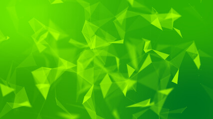 Abstract green plexus geometric background