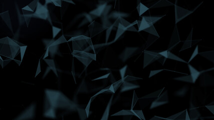 Obraz premium Abstract black plexus geometric background