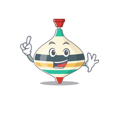 Top toy caricature design style with one finger gesture