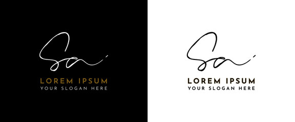 Sa modern logo template vector illustration