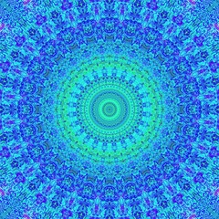 Fototapeta premium Mandala ornament. Digital art fractal background. 