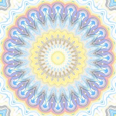 Mandala ornament. Digital art fractal background. 