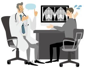 診察,診療,医者,病院,イラスト,ベクター