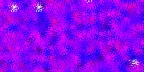 Light Purple, Pink vector background with curves.