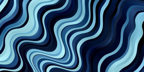 Light BLUE vector background with wry lines. Gradient illustration in simple style with bows. Best design for your ad, poster, banner.