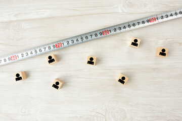 ソーシャルディスタンス確保のイメージ