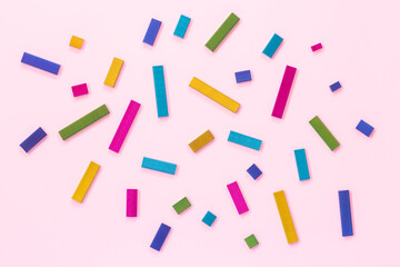 random scattered rectangle shapes