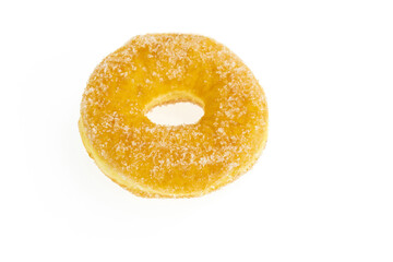 Fototapeta na wymiar sugary donuts on white background.