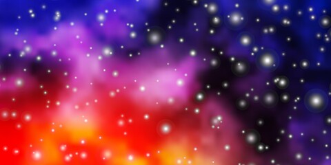 Fototapeta premium Light Pink, Yellow vector background with colorful stars. Shining colorful illustration with small and big stars. Pattern for wrapping gifts.