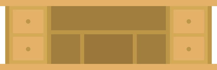 Obraz premium Furniture table isolated flat illustration