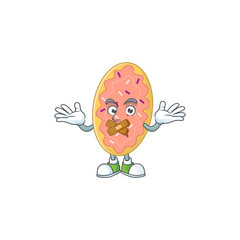 Bread Cartoon drawing design making a quiet finger gesture