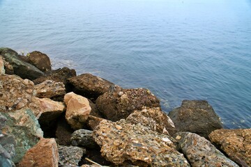 Ocean and stone texture background
