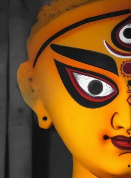 Durga Puja is the biggest festival of Hindus. This pujo lasts for four days. People of all religions join in this festival. Now it's the preparation time for the biggest festival. (Kolkata,Kumartuli)
