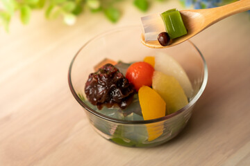 フルーツあんみつ