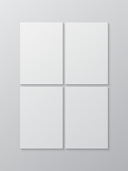 Vector empty collage four frames, images photo