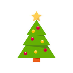 christmas tree icon vector design template