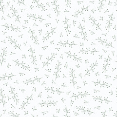 Seamless pattern with hand drawn flowers, vector illustration