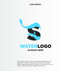 letter S water splash vector logo design