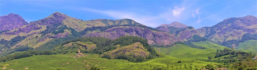 Fototapeta na wymiar Panorama of Chinnakanal Mountains