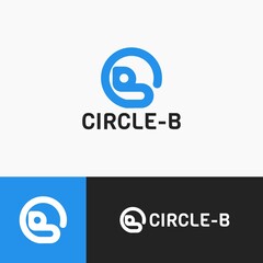 Creative initial letter b circle logo template
