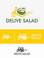 Delivery Salad Logo Vector Template