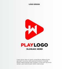 W letter logo in the triangle shape, font icon, Vector design template elements for your application or company identity.