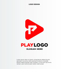 P letter logo in the triangle shape, font icon, Vector design template elements for your application or company identity.