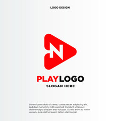 N letter logo in the triangle shape, font icon, Vector design template elements for your application or company identity.