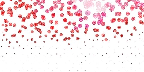 Light Pink, Red vector layout with beautiful snowflakes.