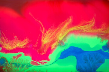 Fototapeta na wymiar Bright liquid abstract smeared colorful background.