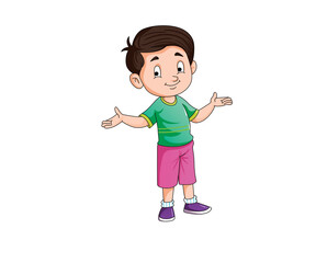 a boy standing