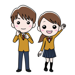 がんばる高校生男女2