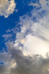 Beautiful thunderclouds clouds and sunlight