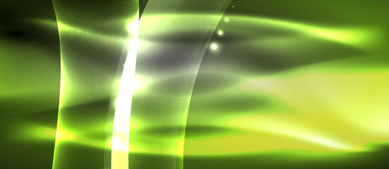 Abstract background. Shiny design neon waves with light effects, techno trendy design. Vector Illustration For Wallpaper, Banner, Background, Card, Book Illustration, landing page