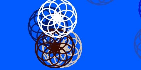 Light Blue, Yellow vector template with circles.