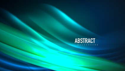 Creative fluid wave lines abstract background. Trendy abstract layout template for business or technology presentation, internet poster or web brochure cover, wallpaper