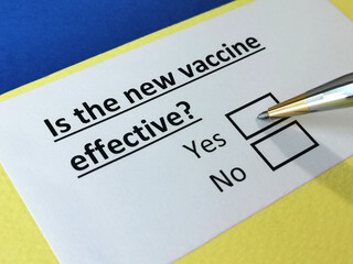 One person is answering question about new vaccine.