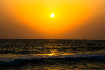 sunset on the beach