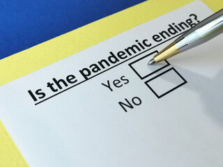 One person is answering question about pandemic.